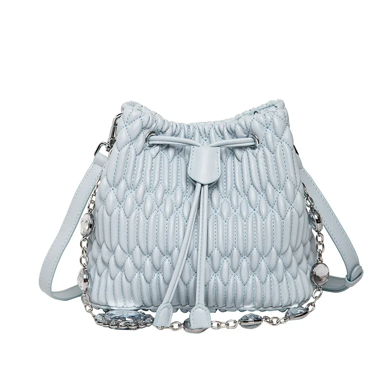 

2021 New Diamond Chain Bucket Bag Fold Bag Cloud Bag Shoulder Messenger Fashion Bag Fragrance Handbas and Purse Sac A Main