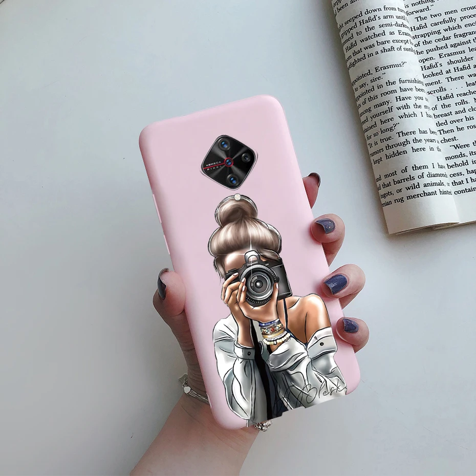 ДЛЯ Vivo S1 Pro Чехол 1920 для V17 Россия V1945A V 17 1909 задняя окрашенная силиконовая