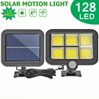 108128COB Солнечный Мощность светильник на открытом воздухе Motion Сенсор настенный светильник уличный Солнечный настенный светильник Точечный светильник сада украшения светильник