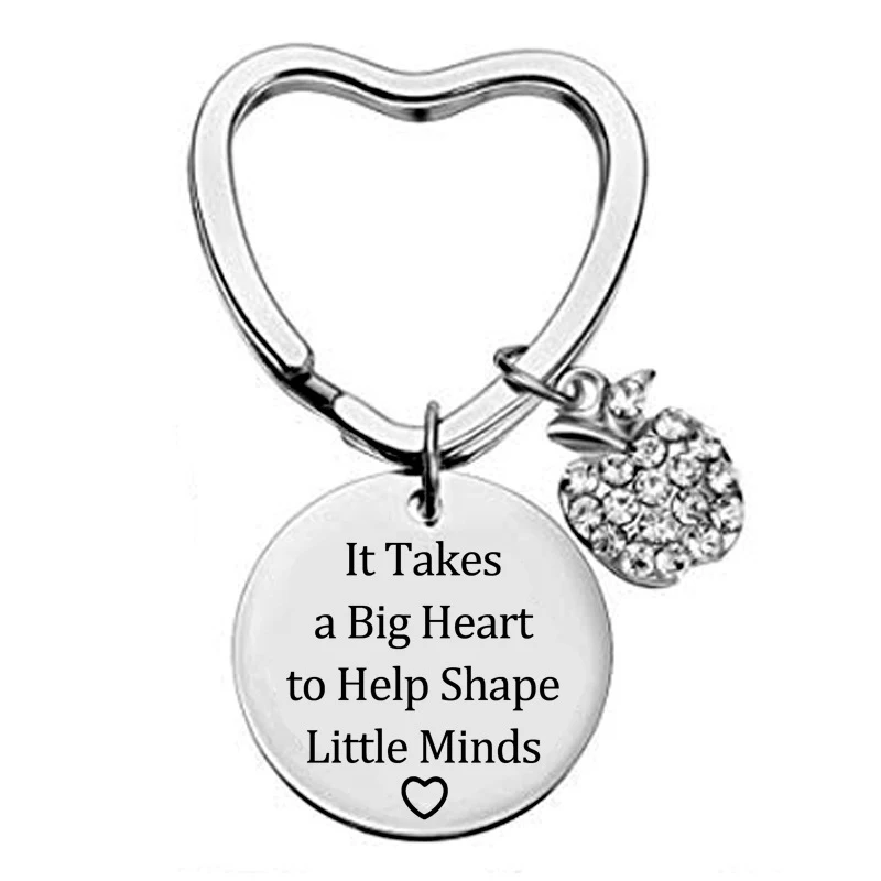 Великолепный брелок с подвеской в виде яблока сердца круглая подвеска буквенным