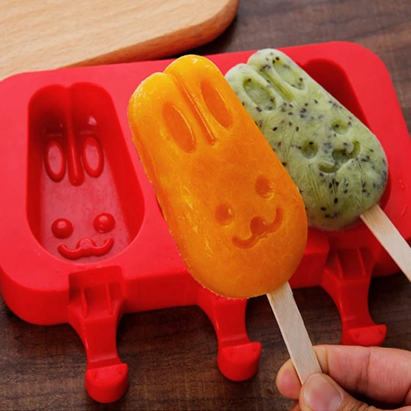 Домашние силиконовые формы для мороженого с крышкой палочка от 3x полости льда 100x