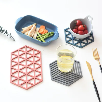 Геометрический нескользящий коврик для стола полый подвесной дизайн подставка