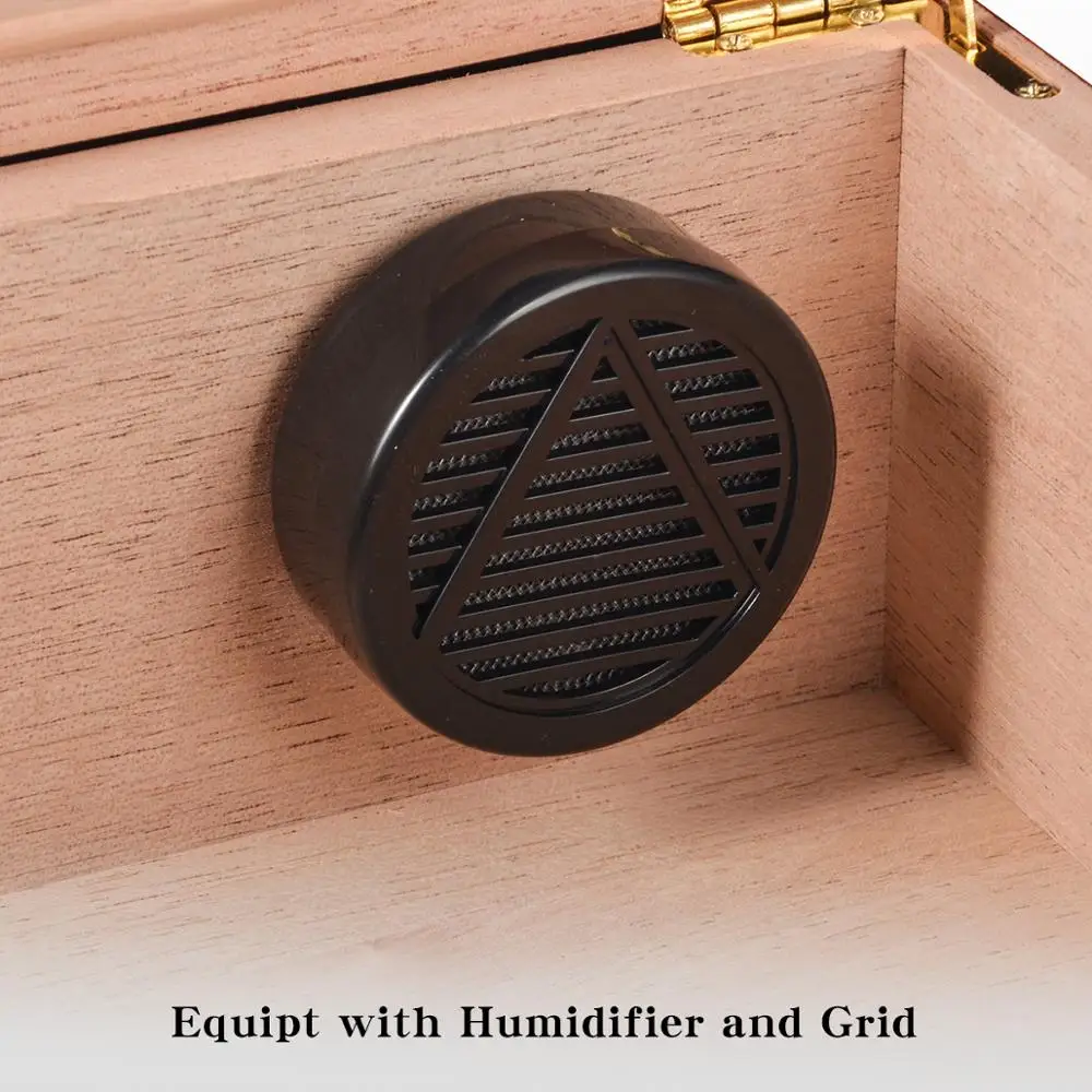 Большой хьюмидор VOLENX с гигрометром и увлажнителем коробка для сигар из