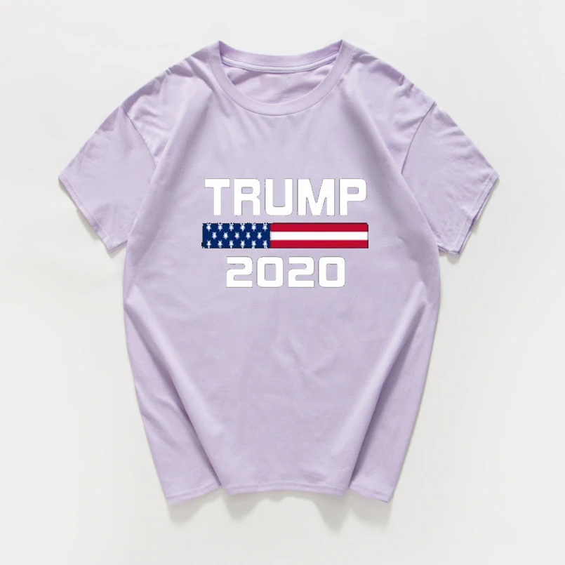 Новинка 2020 Забавные футболки с изображением Трампа женская уличная одежда из 100%