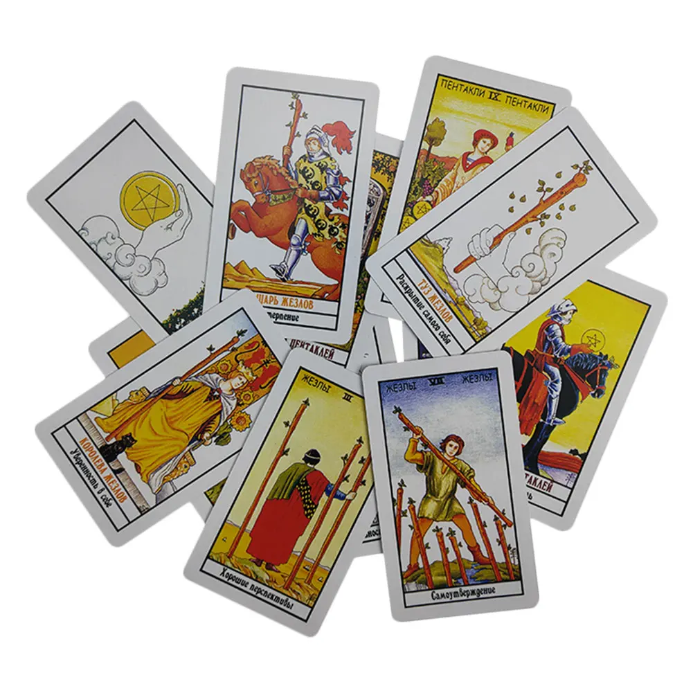 

Arrival Full Russian Radiant Rider Wait Tarot Cards Board Game Divination Fate Tapo Cards Board Game