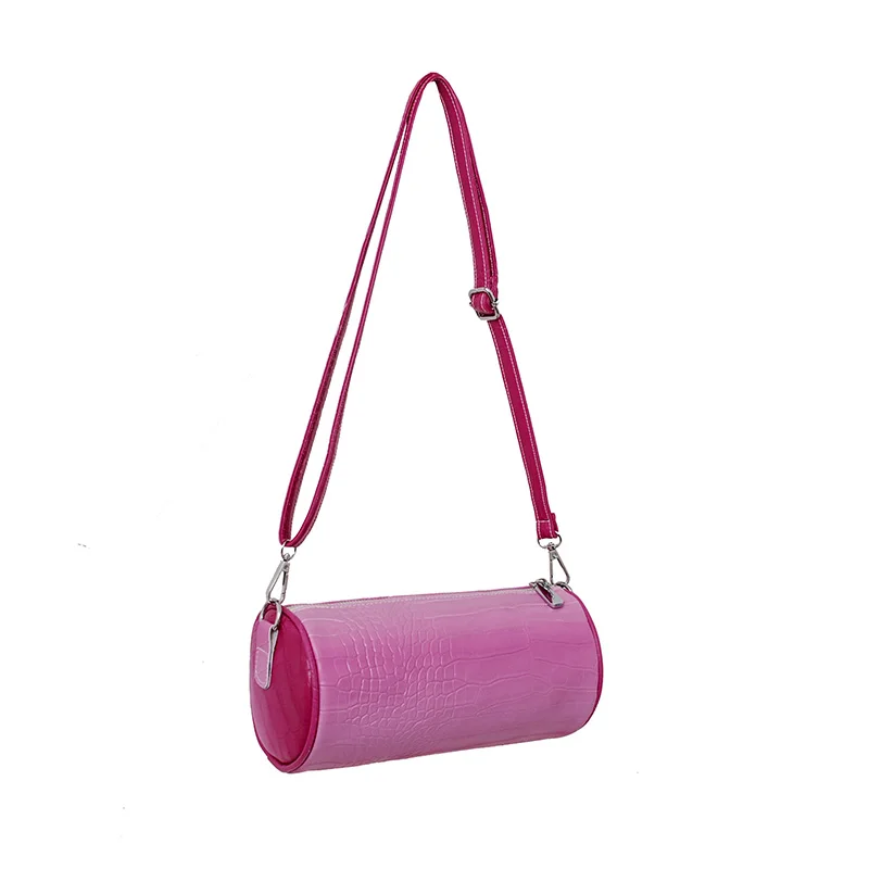 

2021 New Personality Retro Ladies Shoulder Bag Cylinder Drum Bag Lady Messenger Bag Large Capacity Multifunctional Handbag