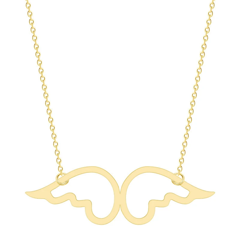 Ожерелье Chandler из нержавеющей стали с ажурным узором в виде крыла Феи эльфа для