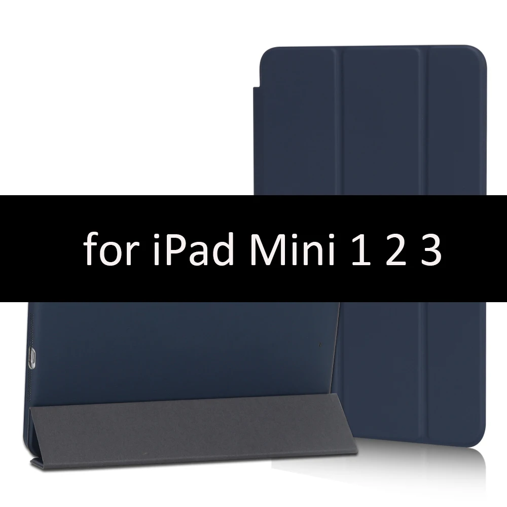 Чехол для iPad Mini 5 4 3 2 1 чехол GOLP PU кожаный тройной бумажник откидной стенд магнитный автоматический режим сна смарт-чехол для iPad Mini 5 чехол - Цвет: Dark Blue-123