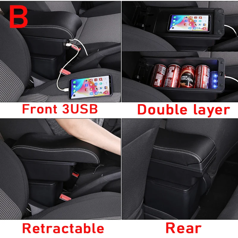 Автомобильный подлокотник Mutips для VW Tiguan Allspace USB руки Стайлинг центральная