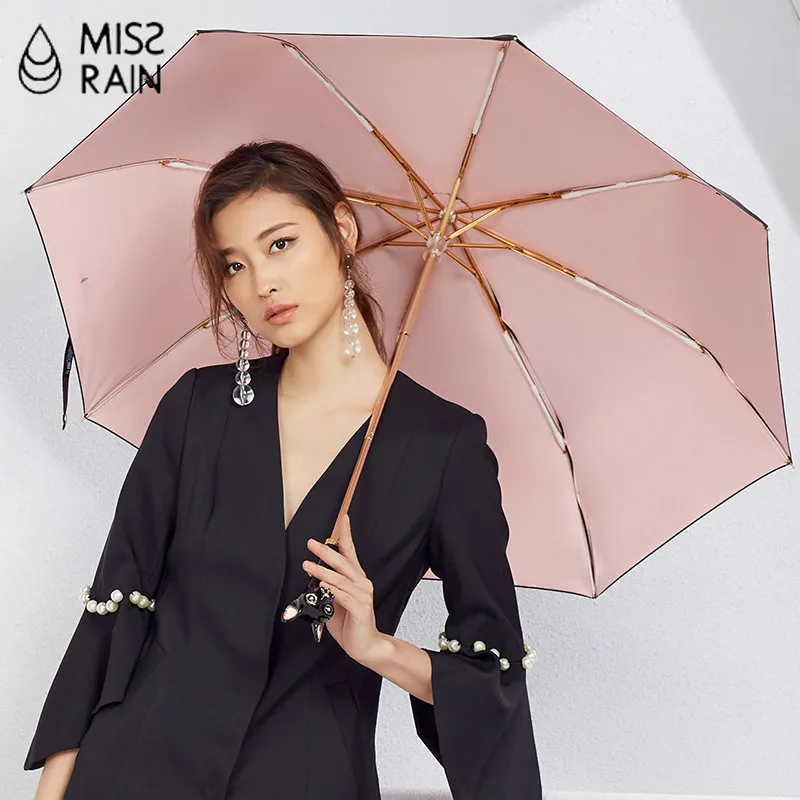 Зонт с кошачьей головой ручка черный клей Солнцезащитный зонт женский складной