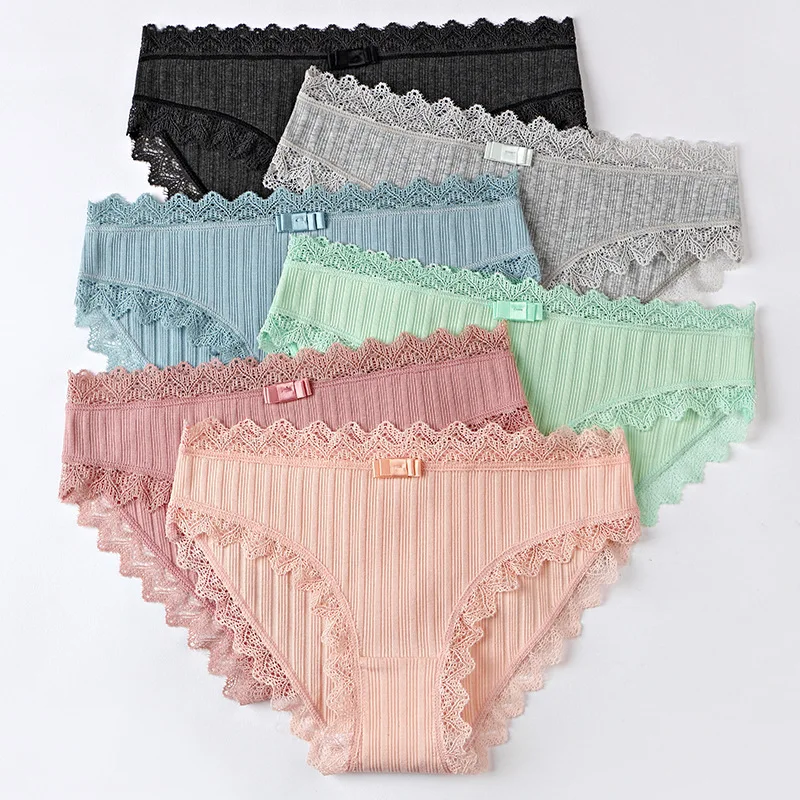 

Japanese Hot Sale Cute Cotton Girls Underpants Low Waist Fashion Women Underwear Lace Ladies Seamless Panties Female Summer 2021