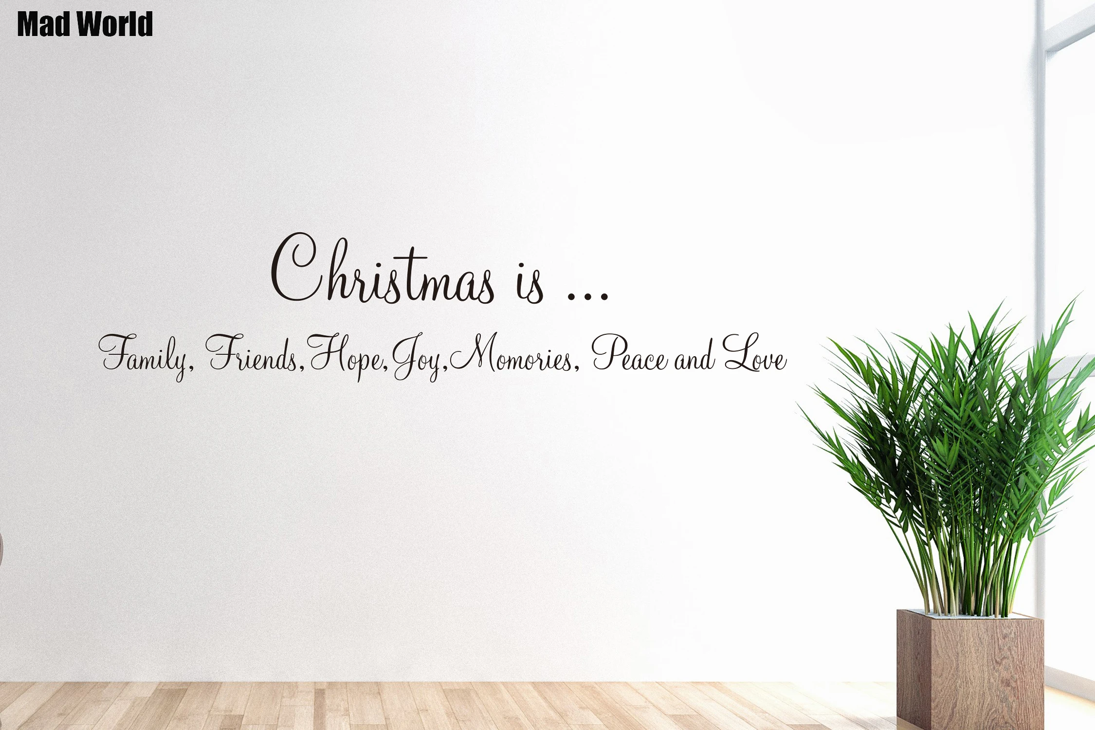 

Рождественские наклейки на стену с надписью «Hope Joy» и надписью «Love»