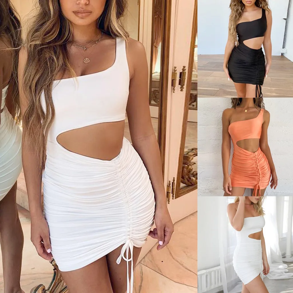 Модное женское Повседневное платье 2020 летнее сексуальное без бретелек на