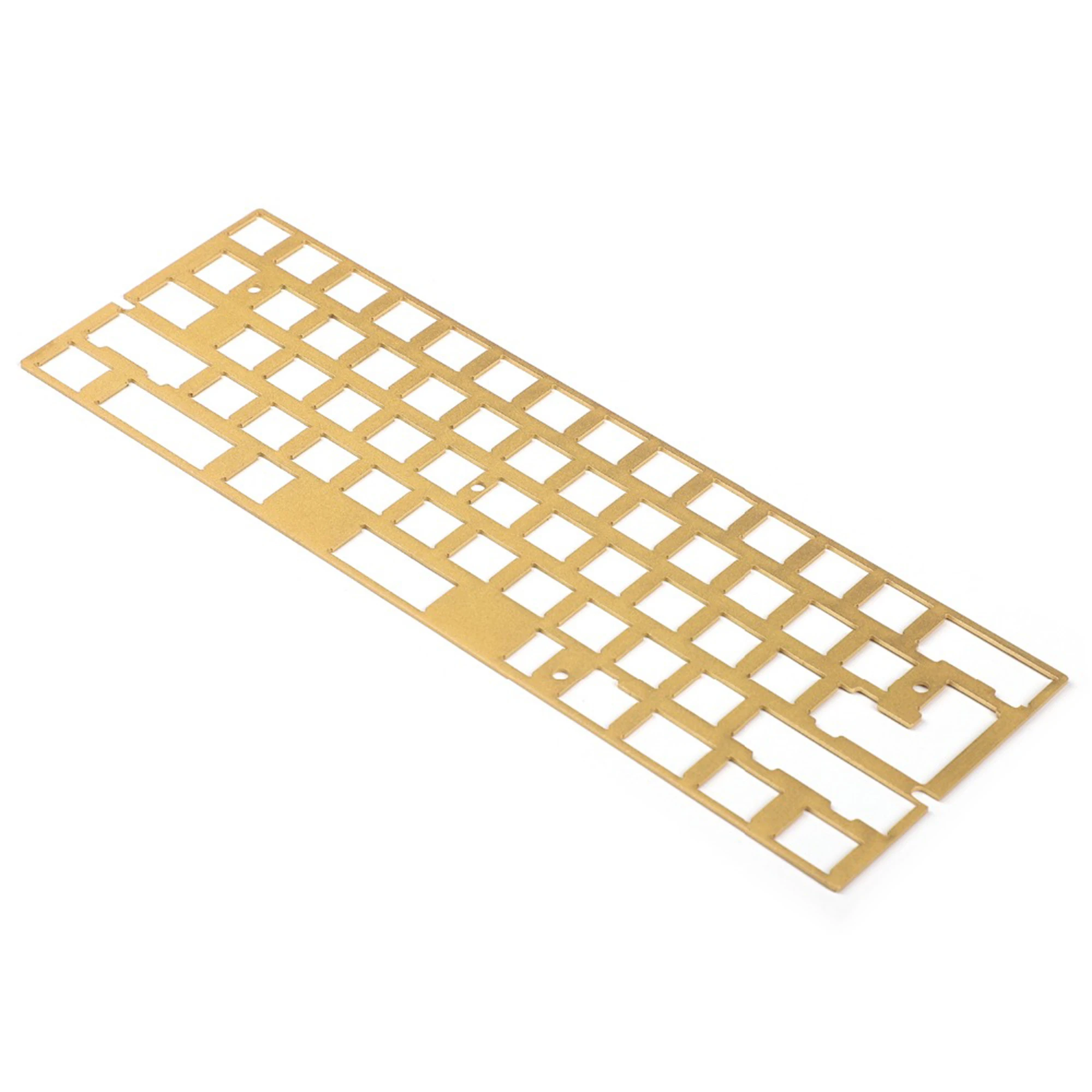 60% 61 Universal Brass Plate ANSI ISO CNC PVD Sand Blast Brush Finish Plate For GH60 Mechanical Keyboard WKL