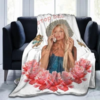 stop being poor ultra soft micro fleece throw blanket lightweight quilt for sofa bedroom office travel 60x50