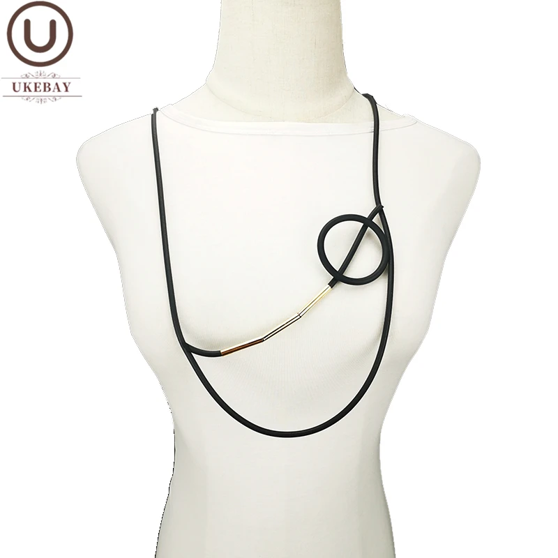 UKEBAY новый свитер Chians женская подвеска ожерелья геометрические резиновые