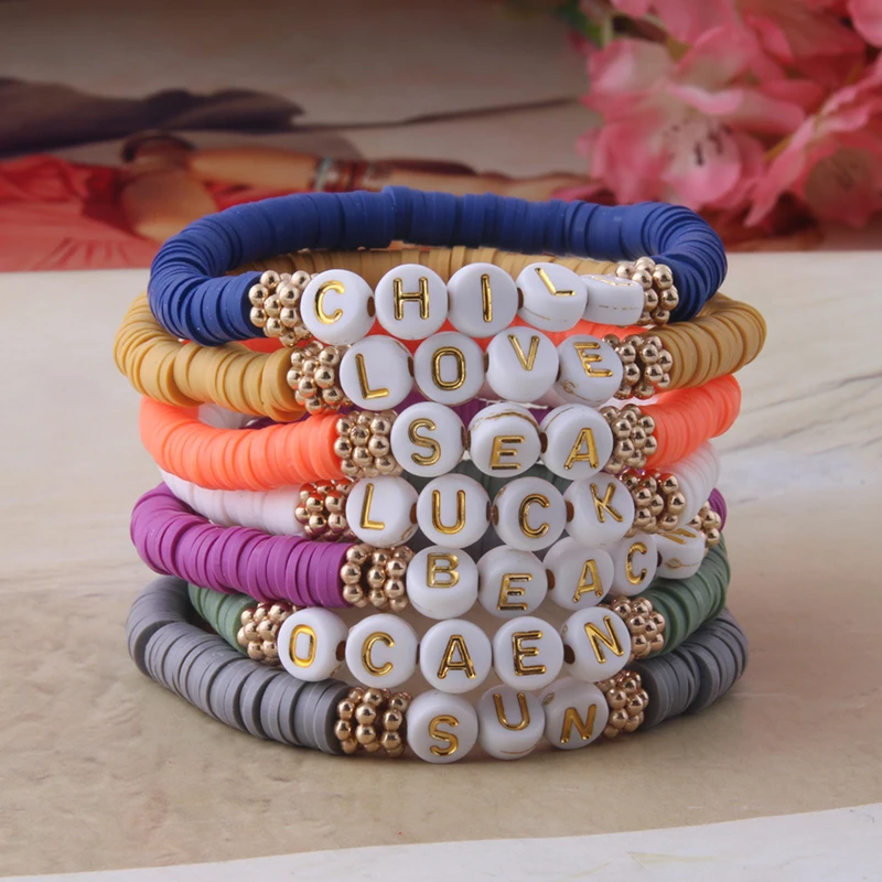 

DIY name letter bracelets Letter DIY custom bracelet Bohemian folk-custom Bracelets For Women stainless steel Jewelry