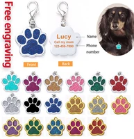 personalized pet engraving id name tag dog anti lost custom collar leash accessories cat id phone tag pendant puppy decorations