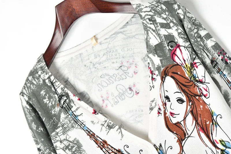 Женский вязаный свитер с длинным рукавом короткий топ принтом Парижской башни и