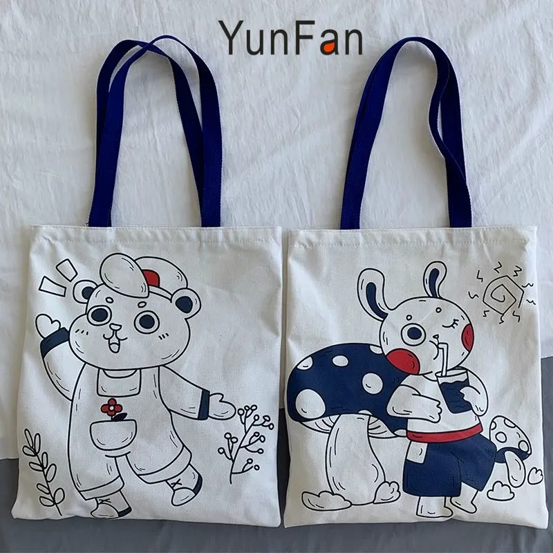 Оригинальная холщовая женская сумка на одно плечо Корейская версия маленького