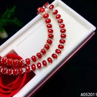kjjeaxcmy fine jewelry natural red coral 925 sterling silver luxury new girl gemstone hand bracelet support test hot selling