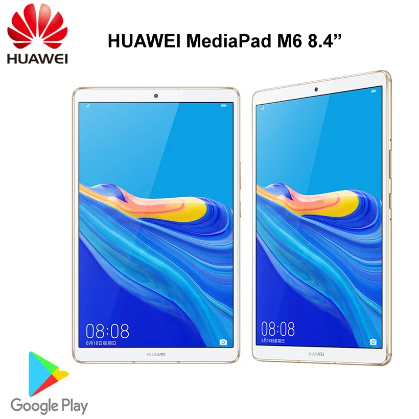 huawei Mediapad M6, 8,4 дюймов, 4 ГБ, 64 ГБ, wifi, планшетный ПК, Kirin980, четыре ядра, Android 9,0, Google play, 6100 мАч, type-C, 2560x1600