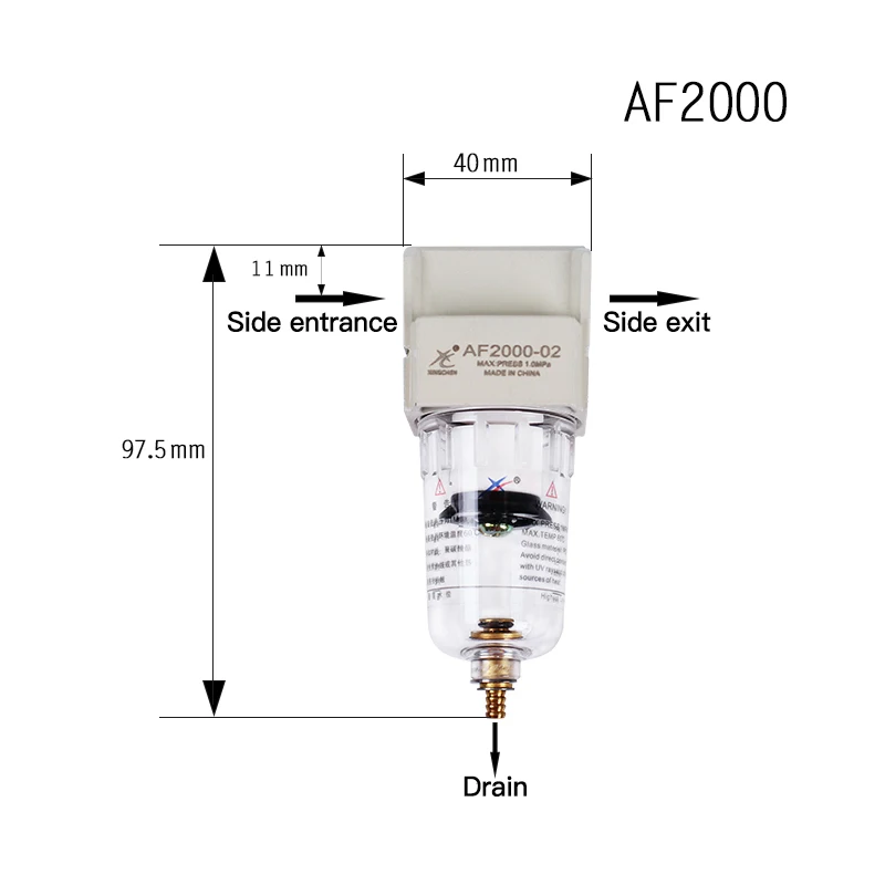 1pcs AF4000 04 04D Air Handling Device Pressure Switch Table And Bracket Multi-standard Pneumatic Filter Regulator | Обустройство
