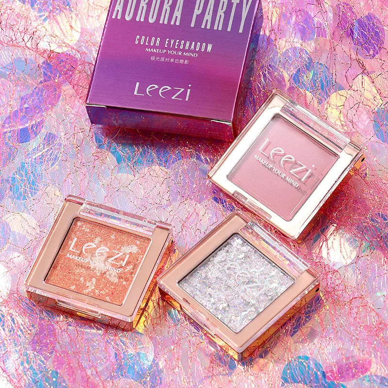 Новинка Сияющие тени для век Aurora вечерние недорогие водостойкие блестящие