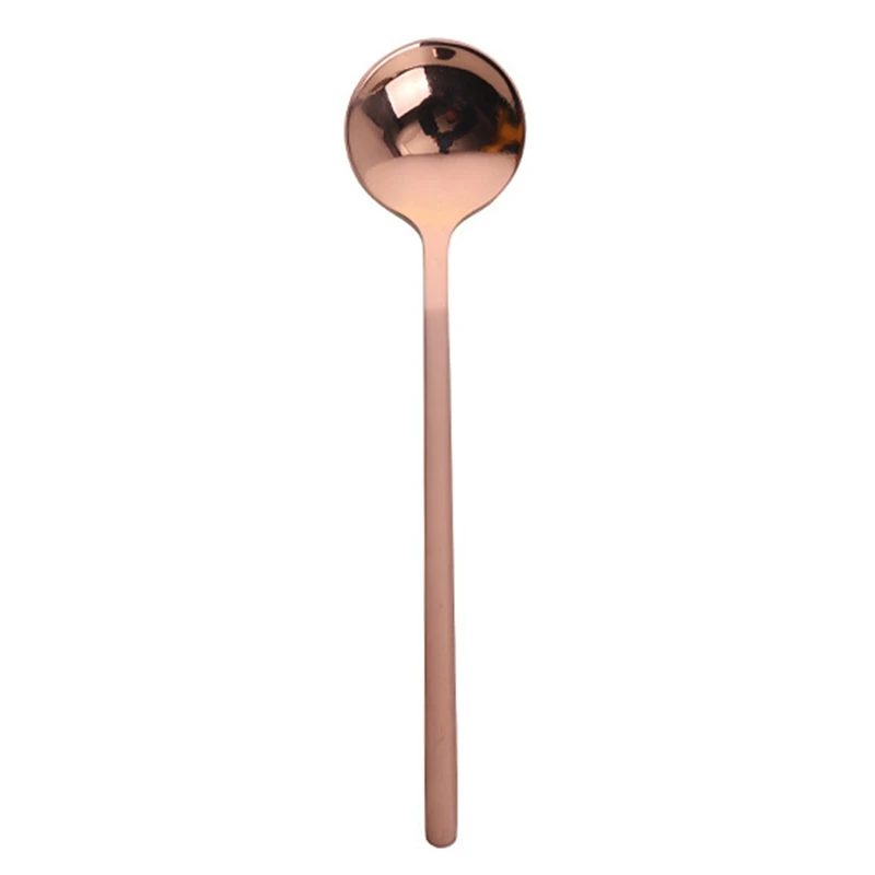 

Promotion! 2Pcs Coffee Scoop 304 Stainless Steel Coffee Spoon with Long Handle Dessert Tea Spoon Set S Gold & Rose Gold