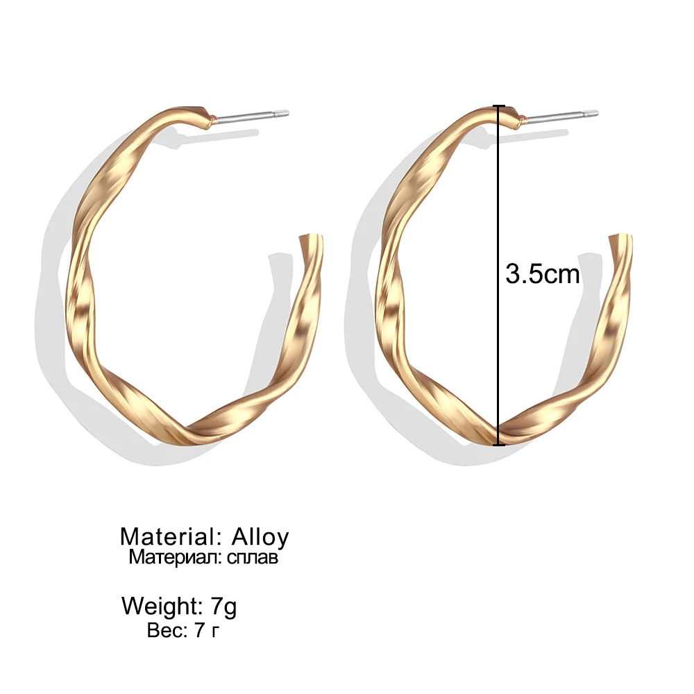 TOMTOSH Gold Circle Pearl Hoop Earrings For women Silver Large Huggie Round Big Ear Rings fashion jewelry accessories Gift