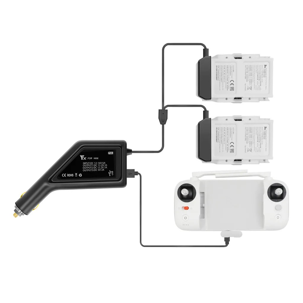 3 in1 USB 2/3 в 1 USB Автомобильное зарядное устройство с пультом дистанционного управления зарядное устройство для XIAOMI FIMI X8 SE Дрон Квадрокоптер детские игрушки Новинка - Цвет: 3 in1 USB