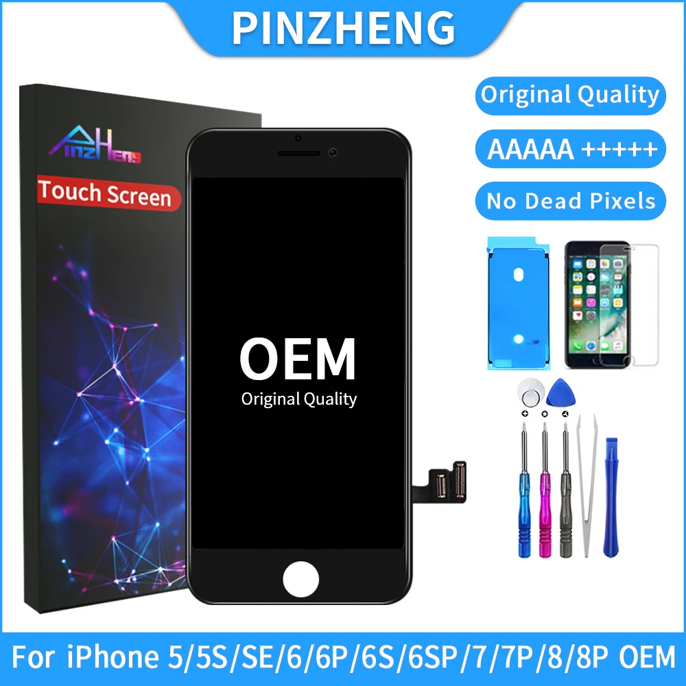 Оригинальный ЖК экран OEM для iPhone 6 6s 7 8 Plus 5 5S SE 2020 в сборе сменный дисплей 3D
