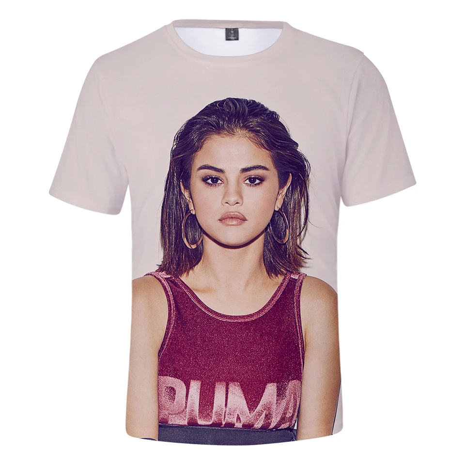 Selena Gomez 2019 3D Футболка Мужская/Женская летняя футболка Harajuku толстовки Gomez.|Мужские