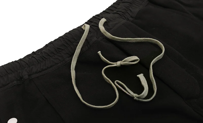 

2021 High Quality Black Wide Leg Pants Oversized High Street Hip-hop Pants Men Women Couple 100% Cotton Elastic Waistline Pants