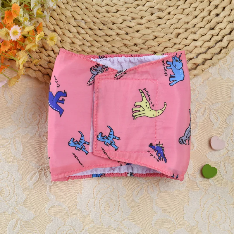 Подгузники для домашних питомцев с милыми мультяшными животными моющиеся