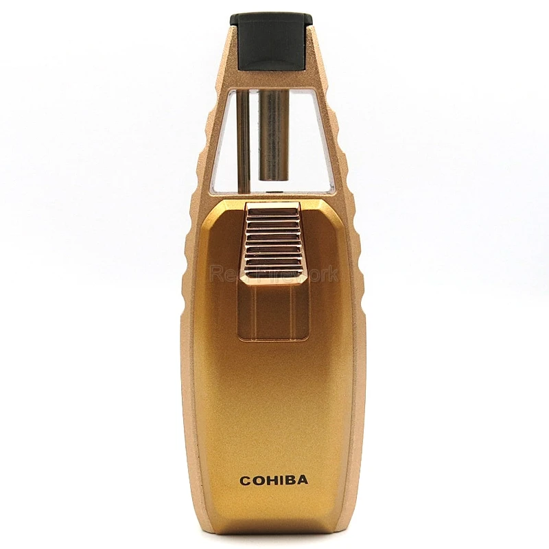 COHIBA специальный курительный гаджет фонарь зажигалки ветрозащитный 1 струя многоразового прикуривателя креативный пистолет зажигалка для сигар