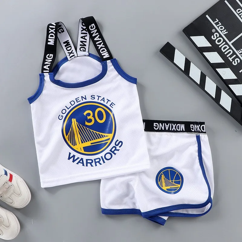 Розовый баскетбольный костюм для девочек спортивный мальчиков Детская летняя