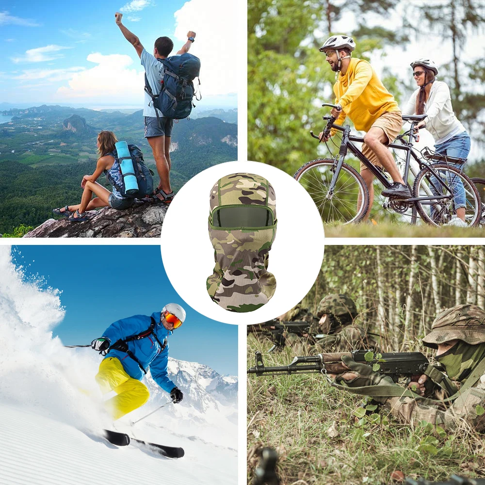 Тактическая Маска Балаклава Шлем Полный Лицо Шарф армейская Военная Рыбалка Бег