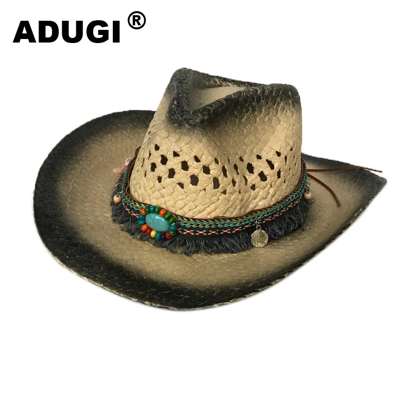 ADUGI Китайская национальная ковбойская шляпа мужская и женская летняя уличная от