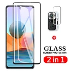 2 в 1 закаленное стекло для Redmi Note 10 Pro защита для объектива камеры стекло пленка на красный mi Remi Note 10 10s защитное стекло