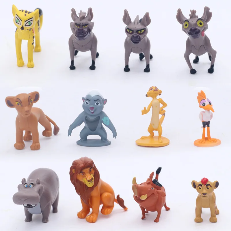 12 шт. мультфильм лев Guard King Kion Simba ПВХ Фигурки банга Beshte Fuli Ono кукольная Статуэтка
