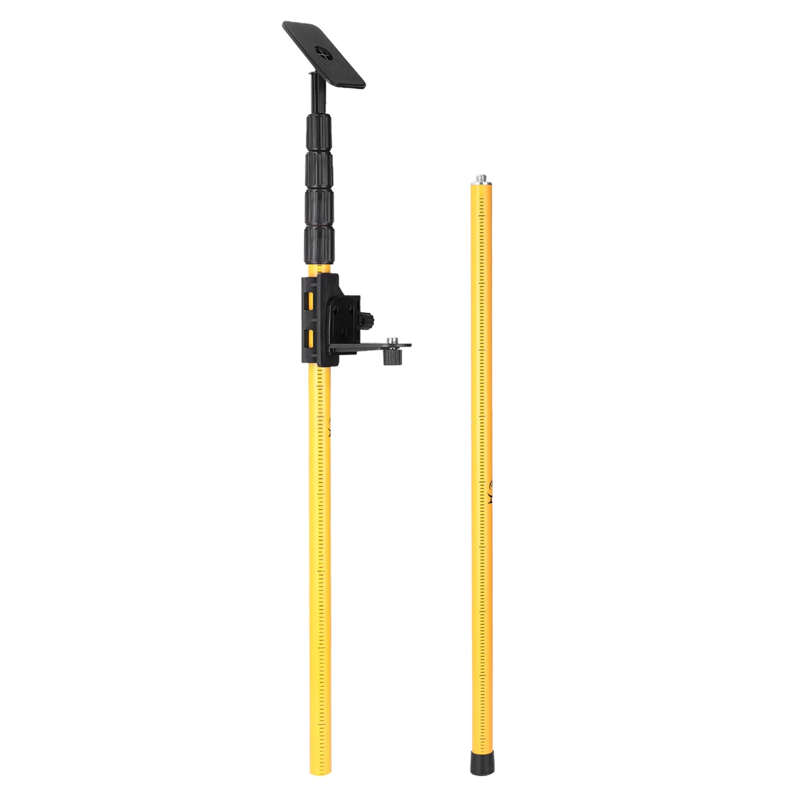 

Telescopic Pole for Line Leveler Aluminum Alloy Adjustable Lift Extend Bracket Holder Stand Support for 1/4''& 5/8'' Laser Level