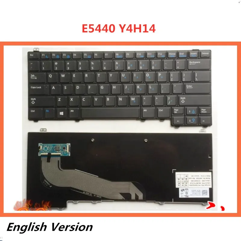 Клавиатура на английском языке для ноутбука Dell Latitude E5440 Y4H14 сменная раскладная