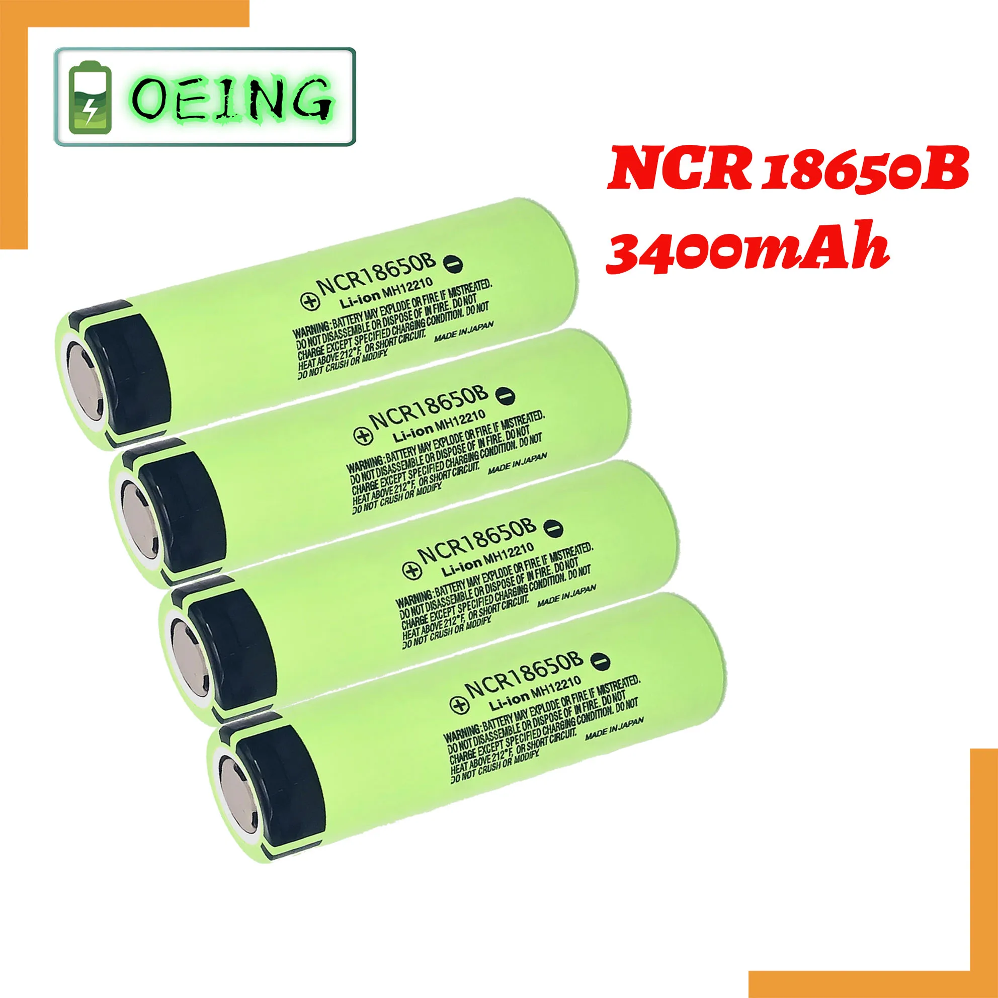 

2021 18650 Lithium Rechargeable Battery New 100% Original NCR18650B 3.7v 3400mah 18650 battey For Flashlight batteries