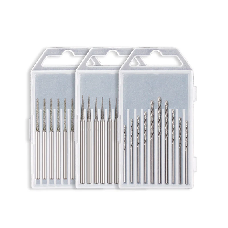

Pinkman 10Pcs Mini High Speed White Steel Twist Punch Carving HSS Drill Bit Set For Power Tools Dremel Rotary Tool