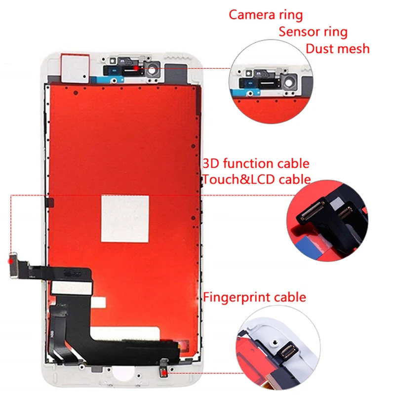AAA полный комплект для iPhone 7 A1660 A1778 ЖК-дисплей сенсорный экран в сборе фронтальная