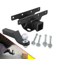 Hitch Trailer Receiver + Combo Tow Bar Bracket For Jeep Wrangler JK 2007-2017 2/4 Door Rear Tow Hook Protection With Latch