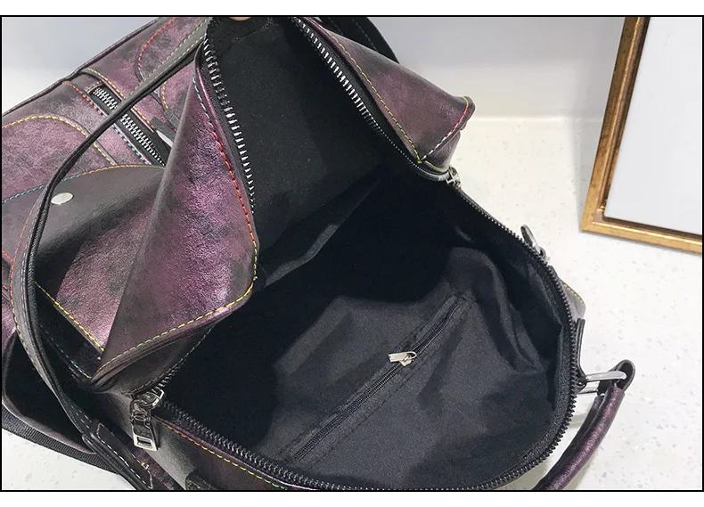 

Chuwanglin Vintage Leather Women Backpack Zipper School Backpacks For Teenage Girls Bag Large Capacity Mochila Feminina T121601