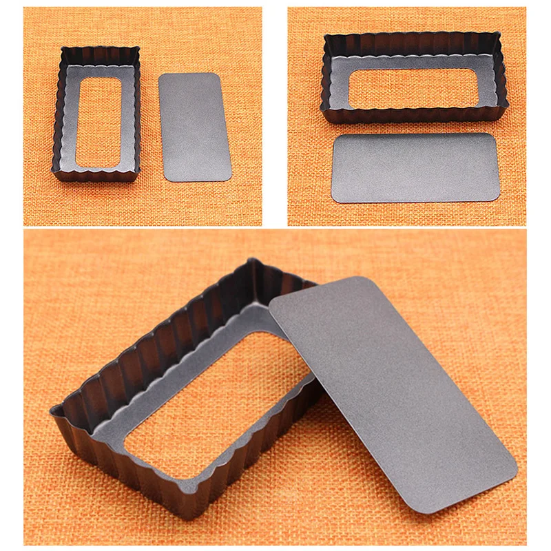 Квадратная антипригарная сковорода для пирога с рифленым дном съемная Форма