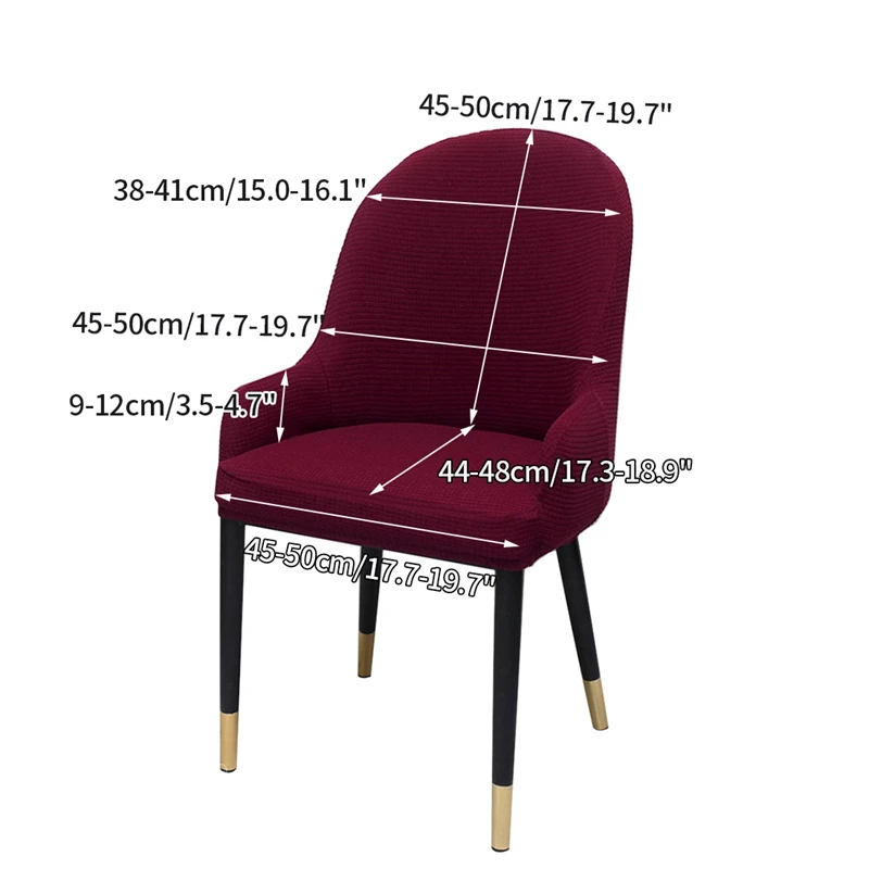 

Curved Back Chair Covers Spandex Armchair Sofa Covers for Dining Wedding Banquet Stretch Elastic Chairs Slipcovers 1/2/4/6 Pcs